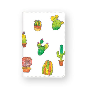front view of personalized RFID blocking passport travel wallet with Plants Enjoyillustration design
