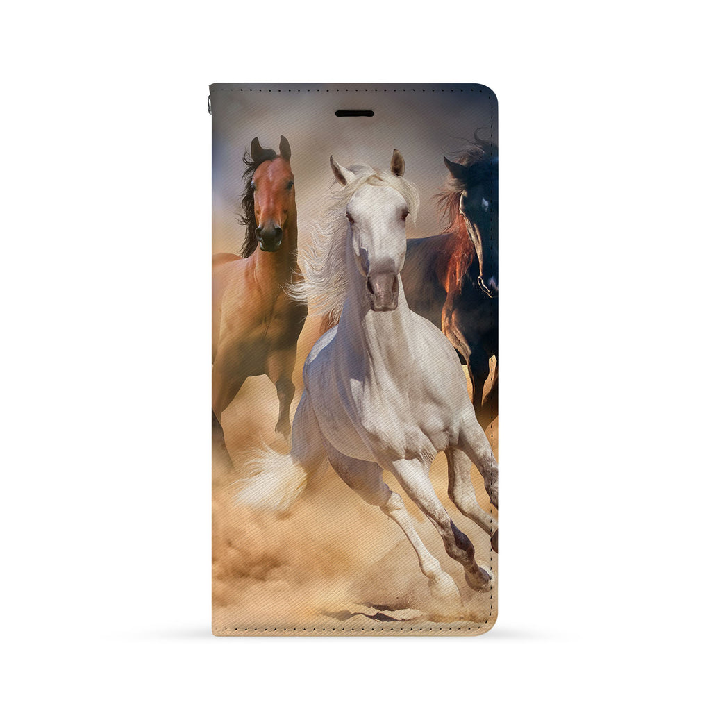 Front Side of Personalized iPhone Wallet Case with Horse design