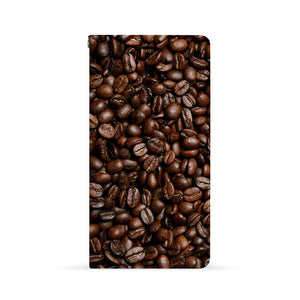 Front Side of Personalized Huawei Wallet Case with Coffee design