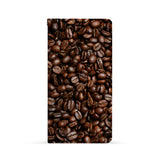 Front Side of Personalized iPhone Wallet Case with Coffee design