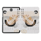 the whole printed area of Personalized Samsung Galaxy Tab Case with Marble Flower design