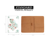 standard size of personalized RFID blocking passport travel wallet with Watercolor Pastel Mood design