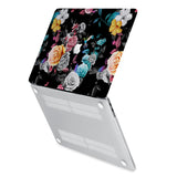 hardshell case with Black Flower design has rubberized feet that keeps your MacBook from sliding on smooth surfaces