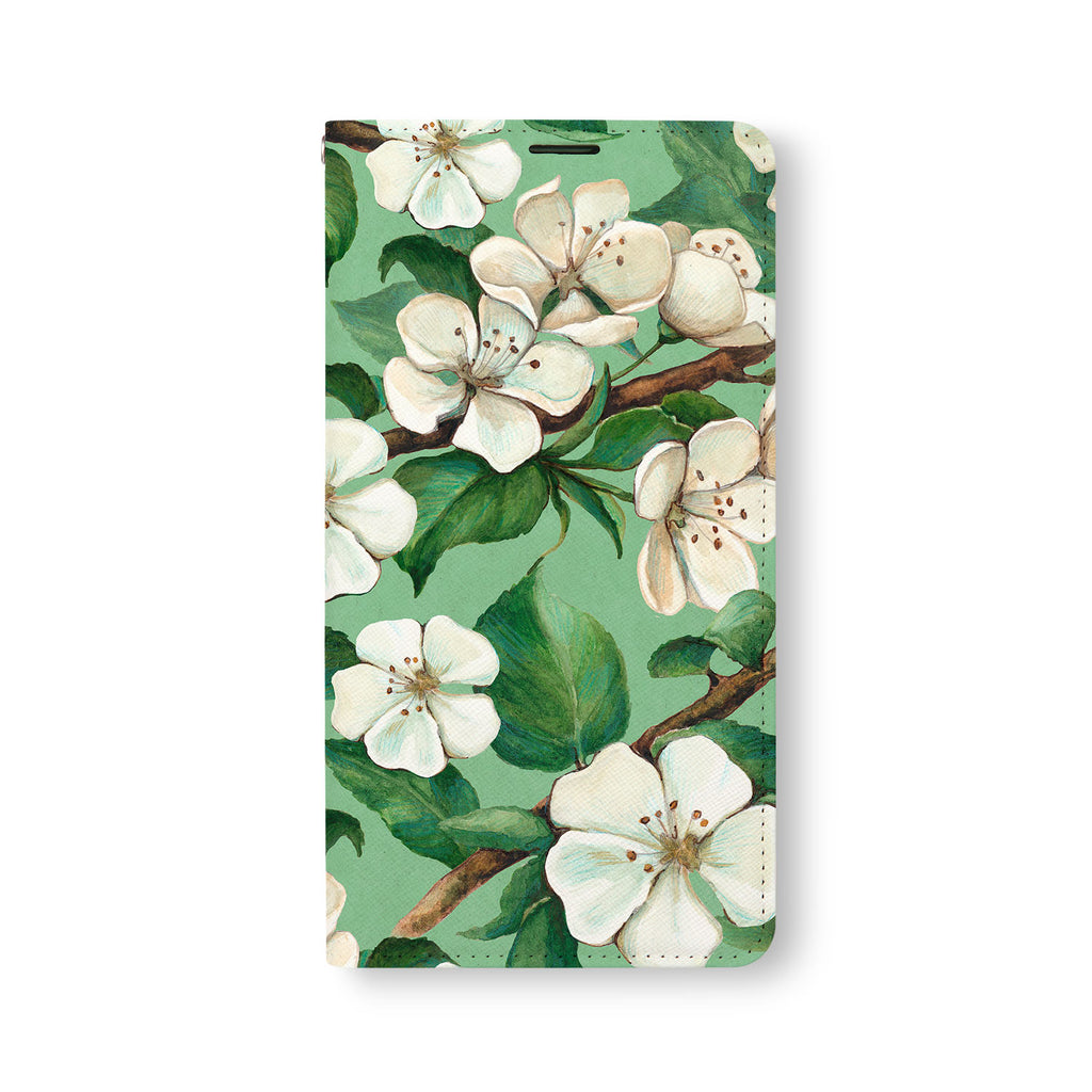 Front Side of Personalized Samsung Galaxy Wallet Case with Flower design