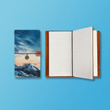 the front top view of midori style traveler's notebook with Landscape design