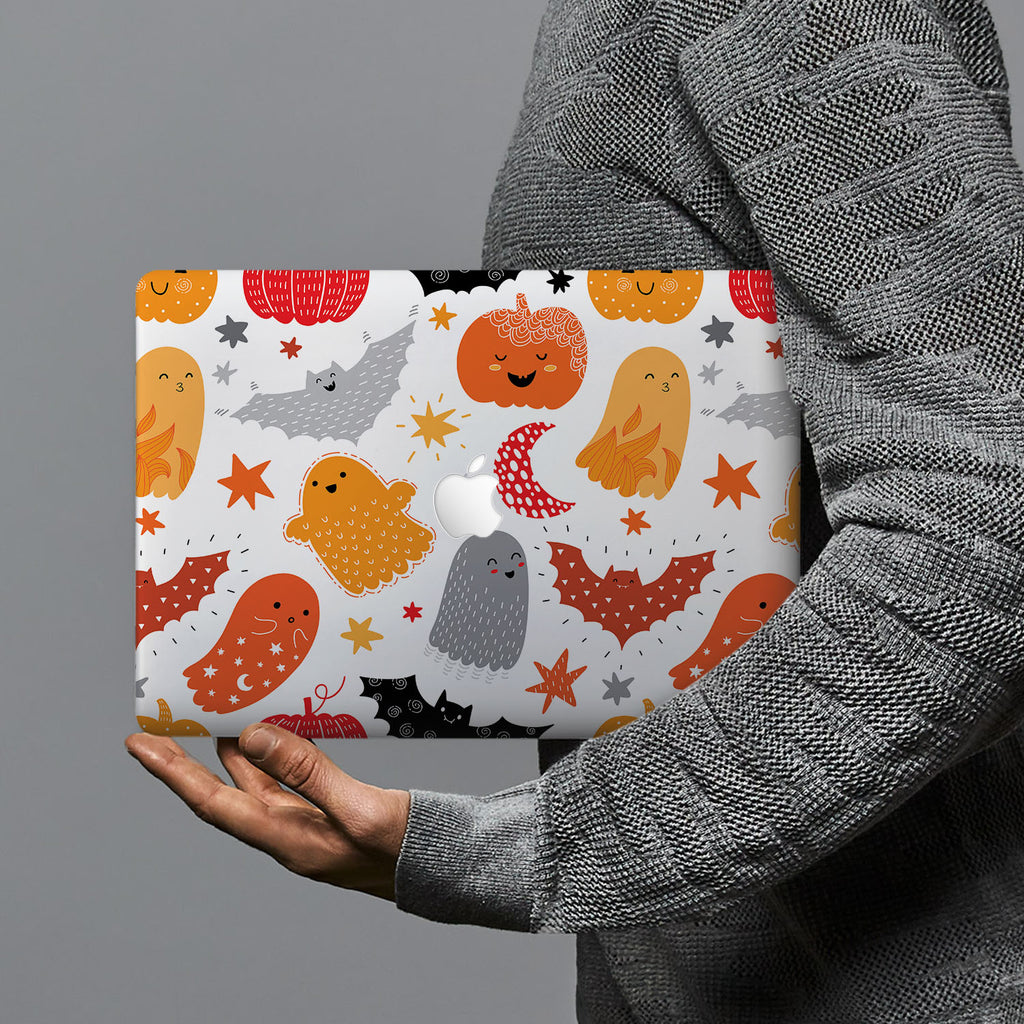hardshell case with Halloween design combines a sleek hardshell design with vibrant colors for stylish protection against scratches, dents, and bumps for your Macbook