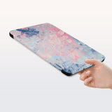 a hand is holding the Personalized Samsung Galaxy Tab Case with Oil Painting Abstract design