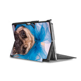 the back side of Personalized Microsoft Surface Pro and Go Case in Movie Stand View with Dog design - swap