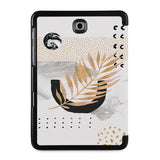 the back view of Personalized Samsung Galaxy Tab Case with Marble Flower design