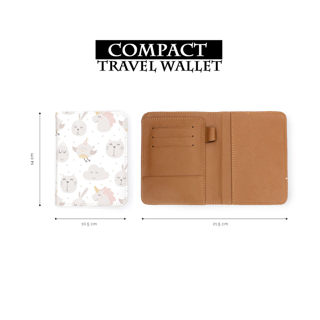 compact size of personalized RFID blocking passport travel wallet with Little Girl design