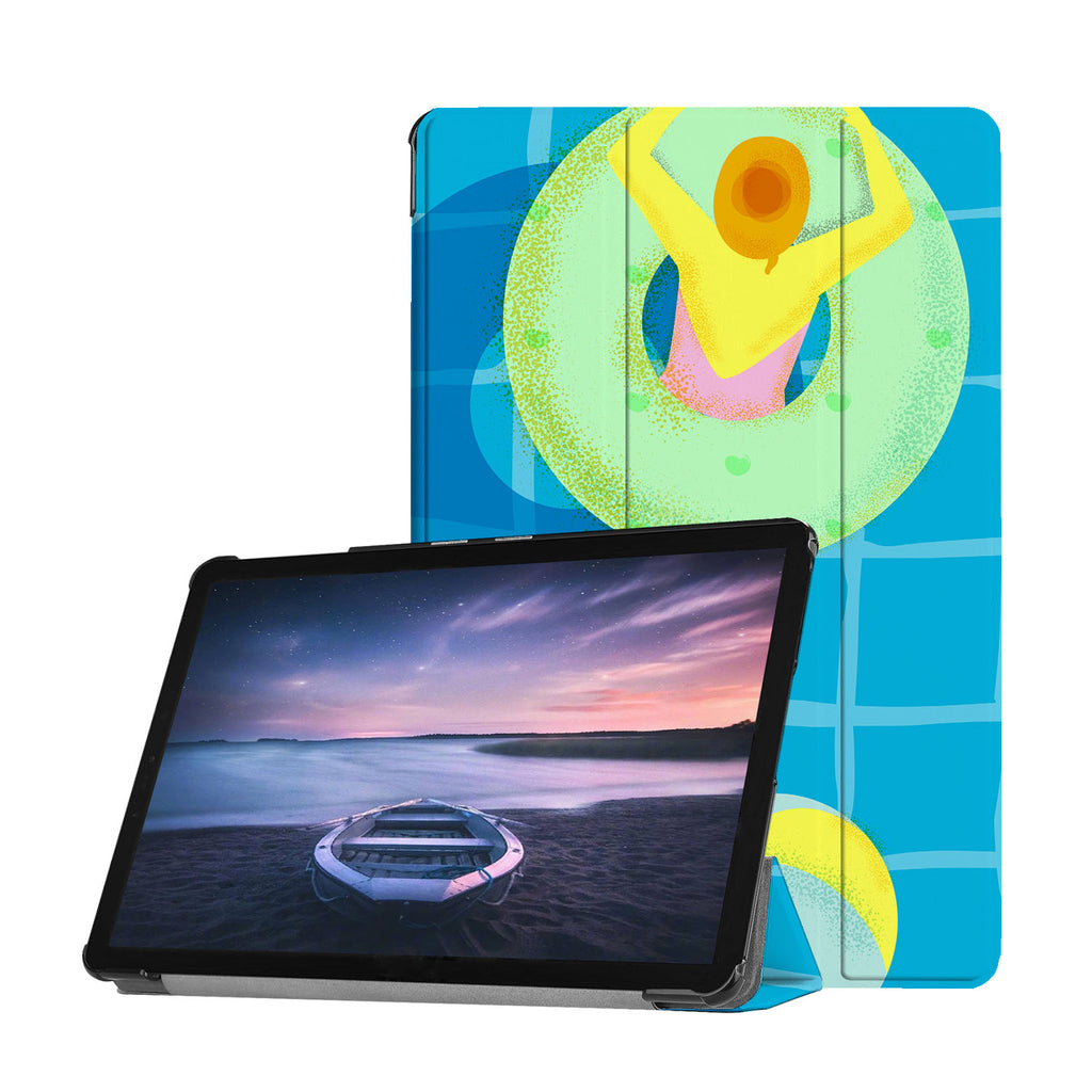 Personalized Samsung Galaxy Tab Case with Beach design provides screen protection during transit