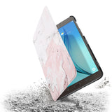 the drop protection feature of Personalized Samsung Galaxy Tab Case with Pink Marble design