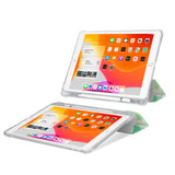 iPad SeeThru Casd with Leaves Design Rugged, reinforced cover converts to multi-angle typing/viewing stand