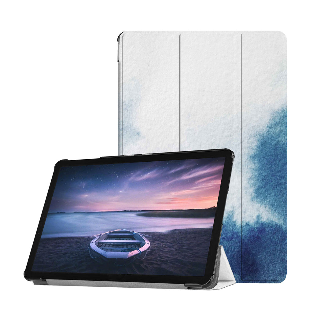 Personalized Samsung Galaxy Tab Case with Abstract Ink Painting design provides screen protection during transit