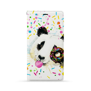 Front Side of Personalized iPhone Wallet Case with Panda design