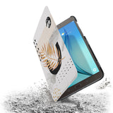 the drop protection feature of Personalized Samsung Galaxy Tab Case with Marble Flower design