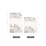 comparison of two sizes of personalized RFID blocking passport travel wallet with Blooming Spring design