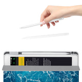 Vista Case iPad Premium Case with Ocean Design has an integrated holder for Apple Pencil so you never have to leave your extra tech behind. - swap