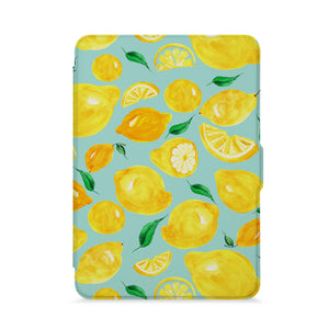 front view of personalized kindle paperwhite case with Fruit design - swap