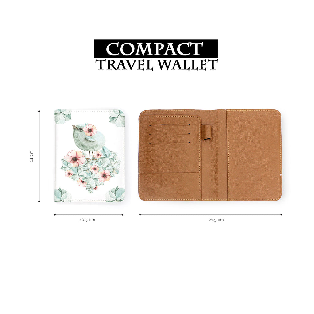 compact size of personalized RFID blocking passport travel wallet with Watercolor Pastel Mood design
