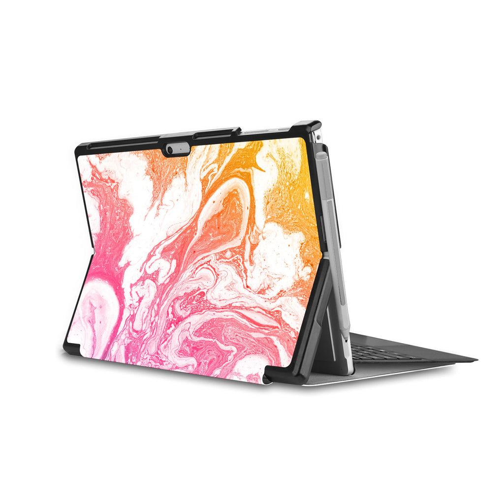 swap - the back side of Personalized Microsoft Surface Pro and Go Case in Movie Stand View with Abstract Oil Painting design