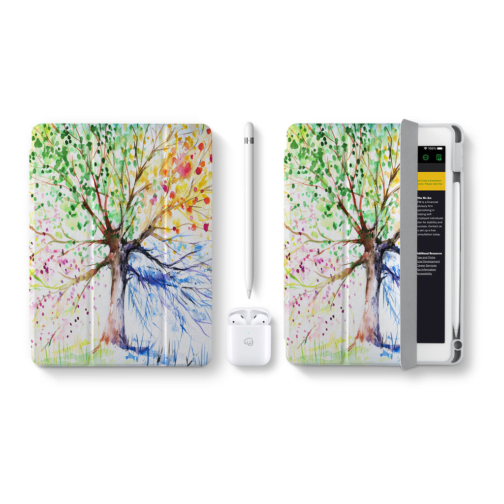 Vista Case iPad Premium Case with Watercolor Flower Design perfect fit for easy and comfortable use. Durable & solid frame protecting the tablet from drop and bump.
