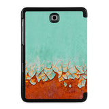 the back view of Personalized Samsung Galaxy Tab Case with Rusted Metal design