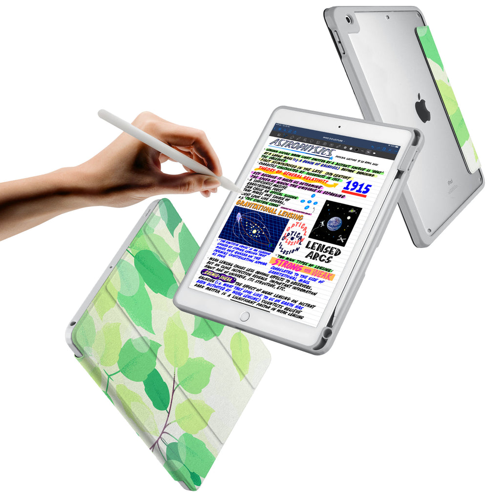 Vista Case iPad Premium Case with Leaves Design has trifold folio style designed for best tablet protection with the Magnetic flap to keep the folio closed.