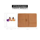 standard size of personalized RFID blocking passport travel wallet with Halloween Pets design