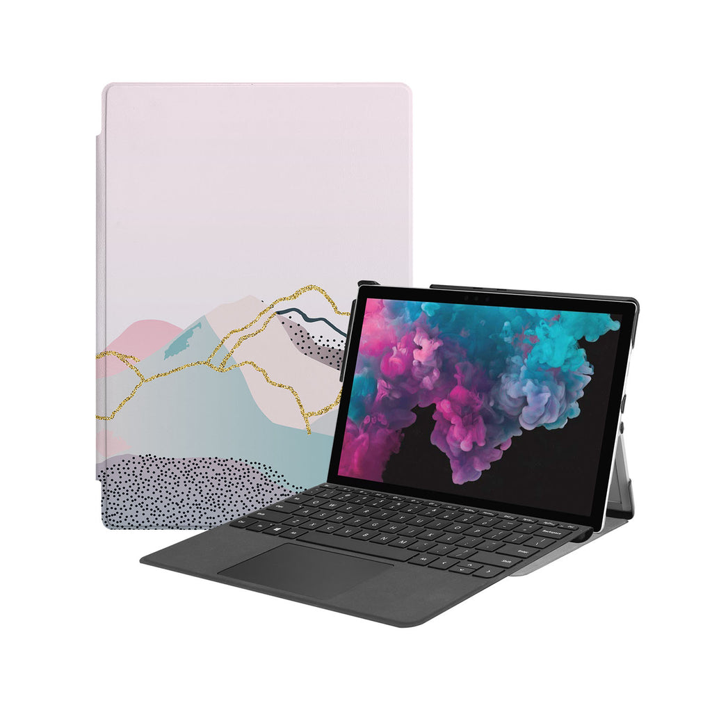 the Hero Image of Personalized Microsoft Surface Pro and Go Case with Marble Art design