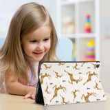 Enjoy the videos or books on a movie stand mode with the personalized iPad folio case with Christmas design