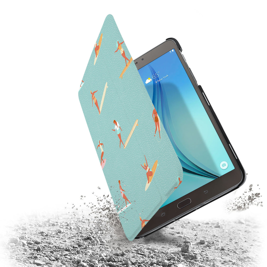 the drop protection feature of Personalized Samsung Galaxy Tab Case with Summer design