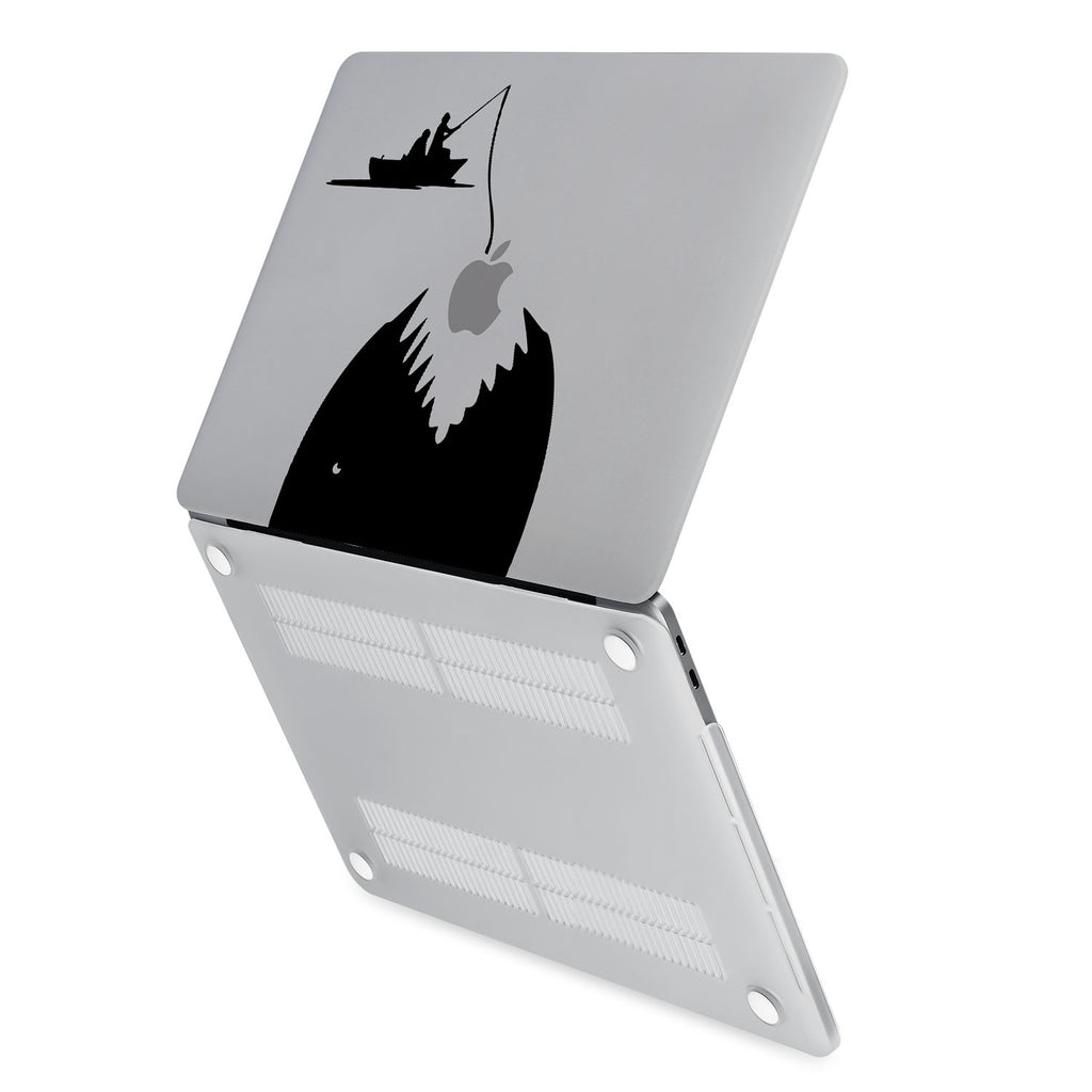 hardshell case with Ocean design has rubberized feet that keeps your MacBook from sliding on smooth surfaces