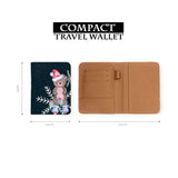 compact size of personalized RFID blocking passport travel wallet with Cute Christmas design