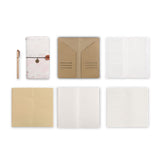 midori style traveler's notebook with Pink Marble design, refills and accessories