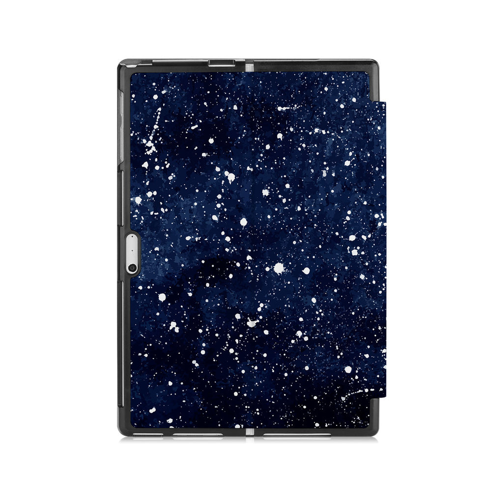 the back side of Personalized Microsoft Surface Pro and Go Case with Galaxy Universe design