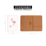 standard size of personalized RFID blocking passport travel wallet with Tropical Treasures design