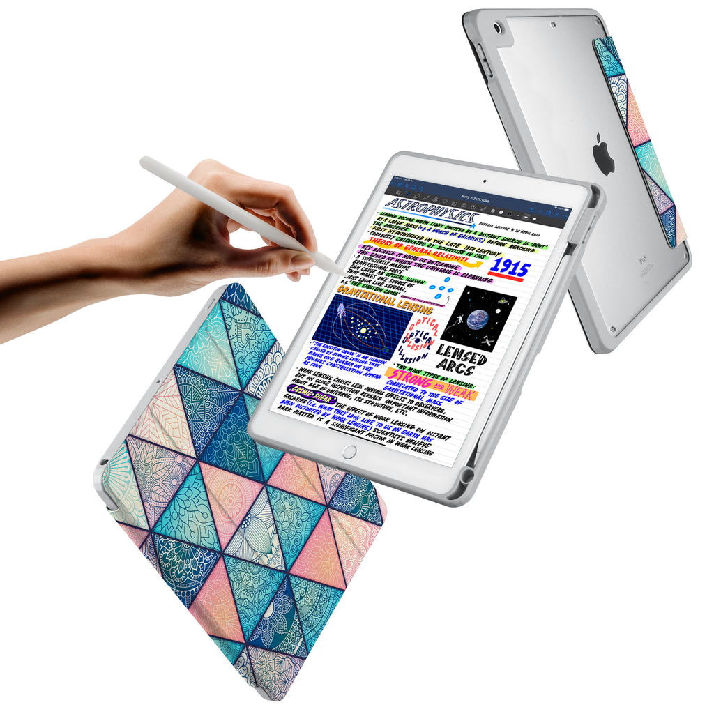 Vista Case iPad Premium Case with Aztec Tribal Design has trifold folio style designed for best tablet protection with the Magnetic flap to keep the folio closed.