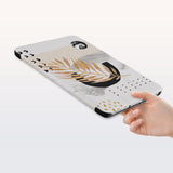 a hand is holding the Personalized Samsung Galaxy Tab Case with Marble Flower design