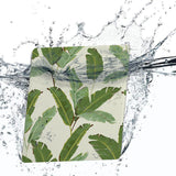 Water-safe fabric cover complements your Kindle Oasis Case with Green Leaves design