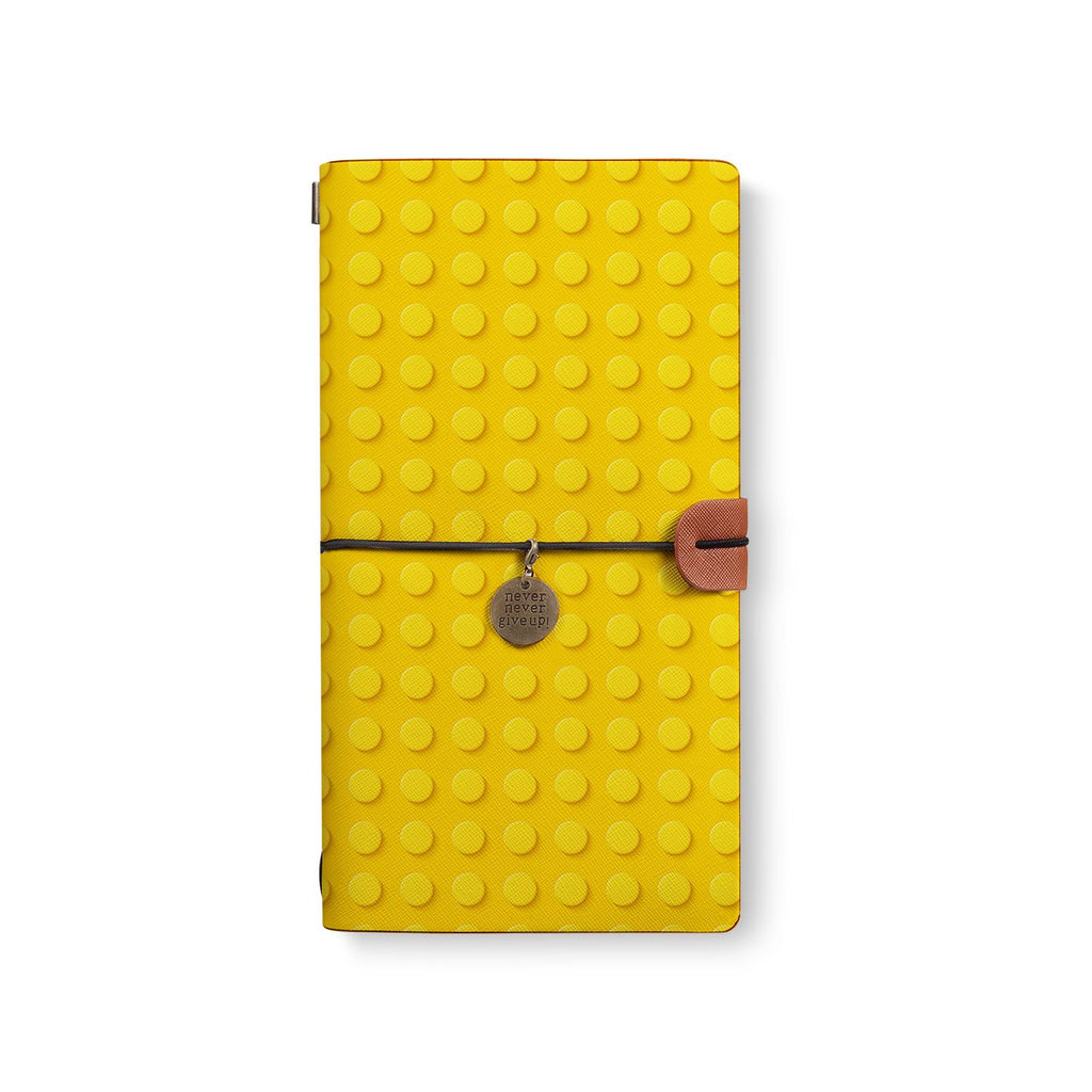 the front top view of midori style traveler's notebook with 7 design
