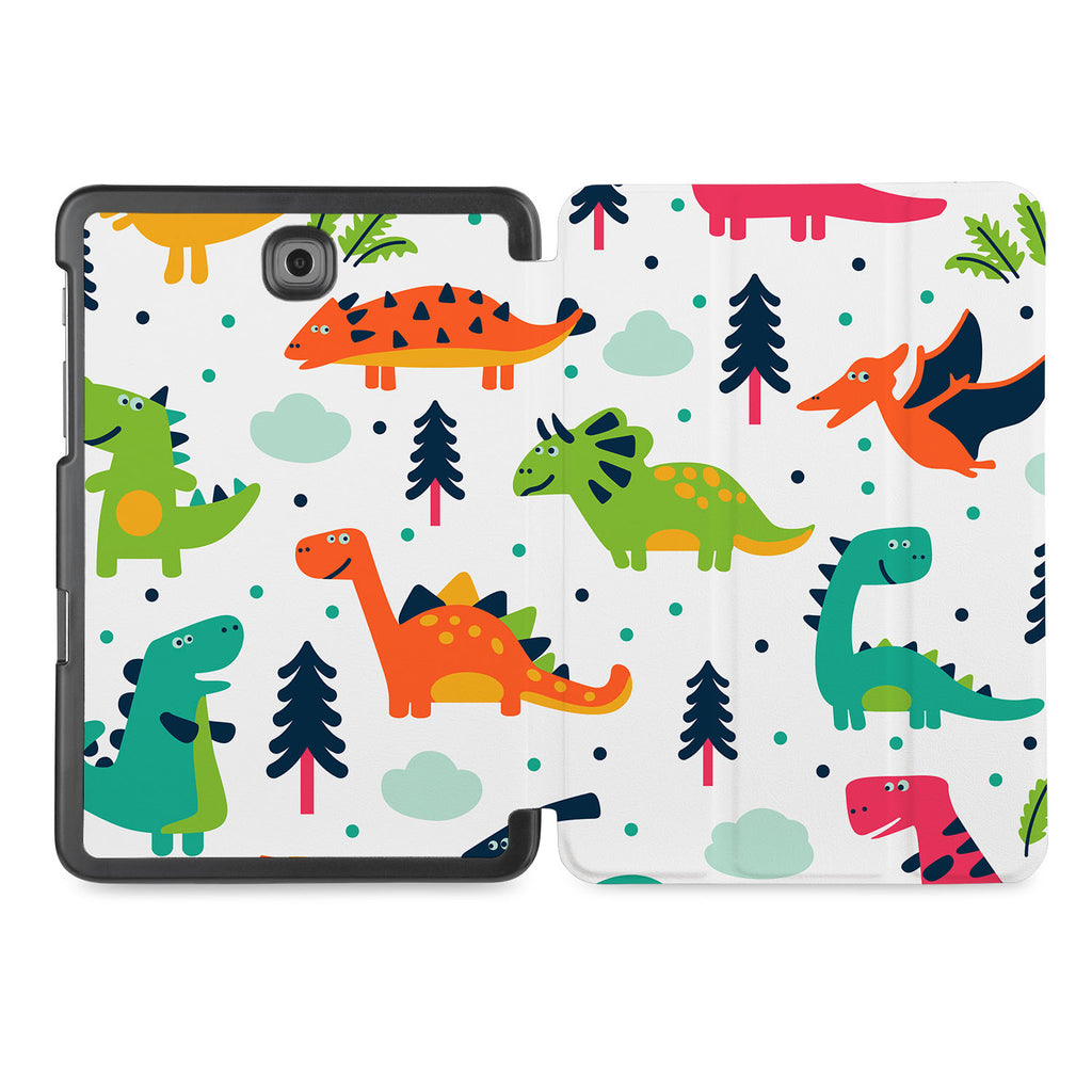 the whole printed area of Personalized Samsung Galaxy Tab Case with Dinosaur design