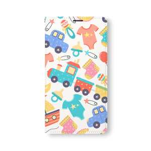 Front Side of Personalized Samsung Galaxy Wallet Case with Baby design