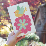 a girl holding personalized RFID blocking passport travel wallet with Sweet Valentine design