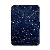 front view of personalized kindle paperwhite case with Galaxy Universe design - swap