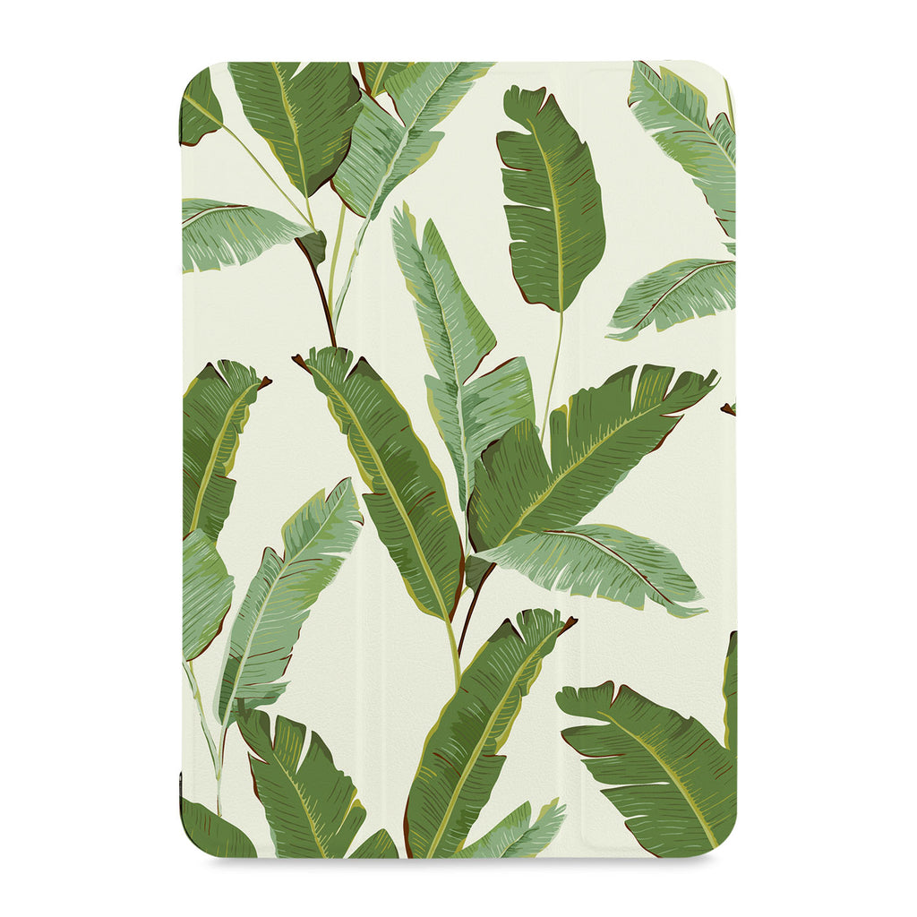 the front view of Personalized Samsung Galaxy Tab Case with Green Leaves design