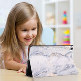 Enjoy the videos or books on a movie stand mode with the personalized iPad folio case with Marble design