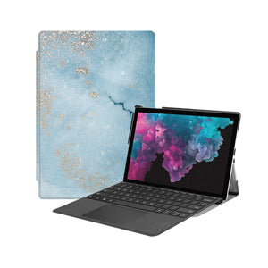 the Hero Image of Personalized Microsoft Surface Pro and Go Case with Marble Gold design