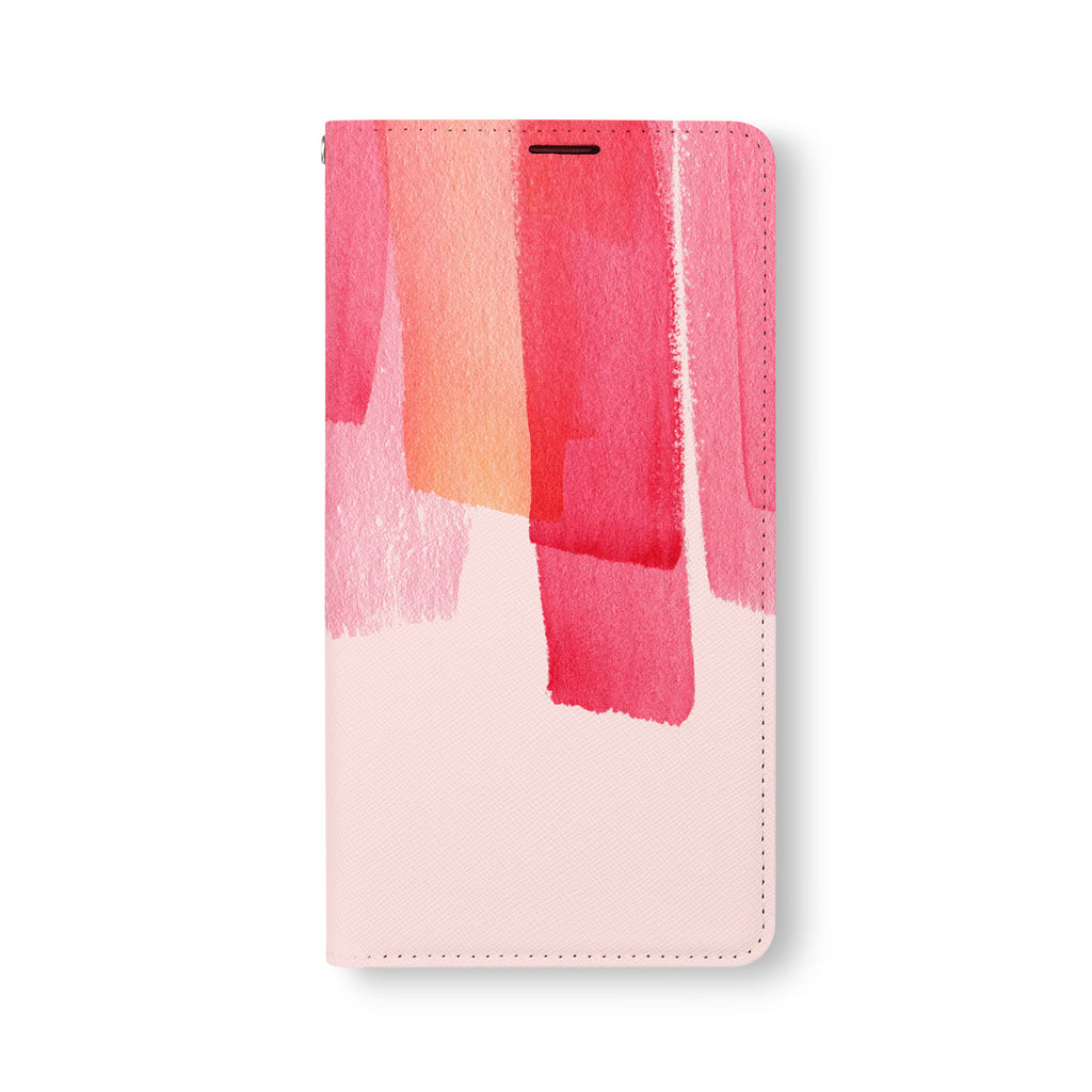 Front Side of Personalized Samsung Galaxy Wallet Case with Watercolor design