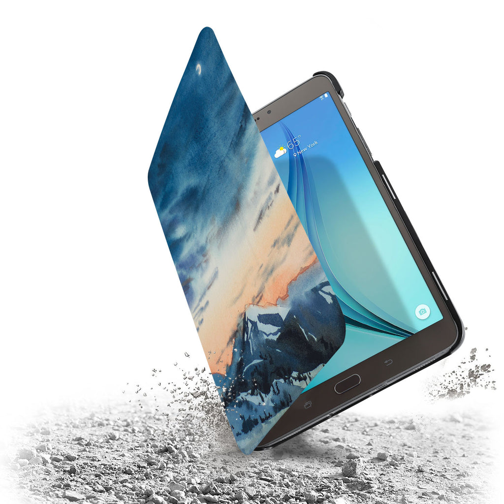 the drop protection feature of Personalized Samsung Galaxy Tab Case with Landscape design